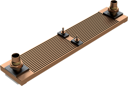 A close-up of the Fernstrum™ GRIDCOOLER® Keel showing the standard pass design